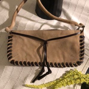 BCBGMAXAZRIA Suede and leather handbag
